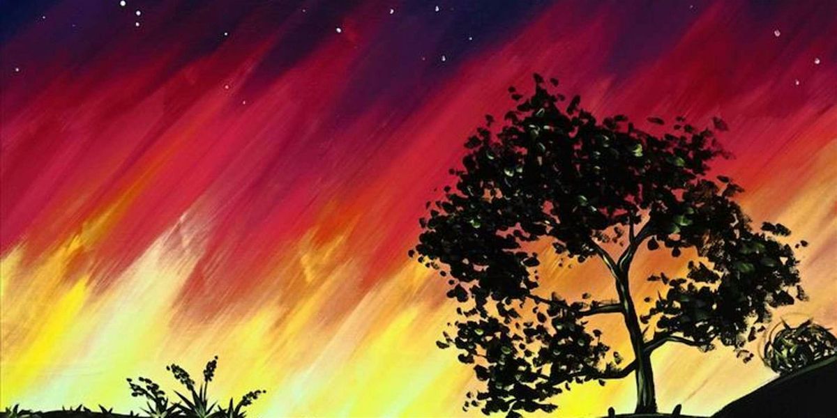 Fire-Like Night Skies - Paint and Sip by Classpop!\u2122