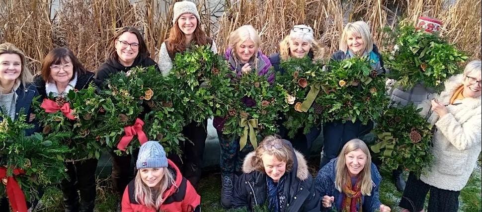 Sustainable festive wreath making