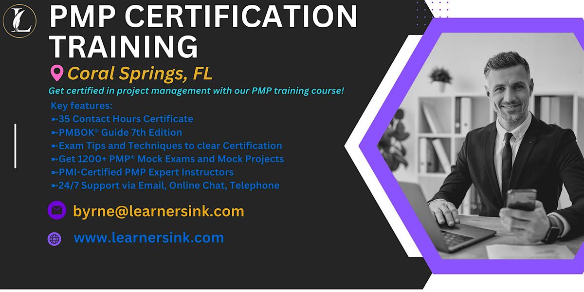 Confirmed PMP exam prep workshop in Coral Springs, FL