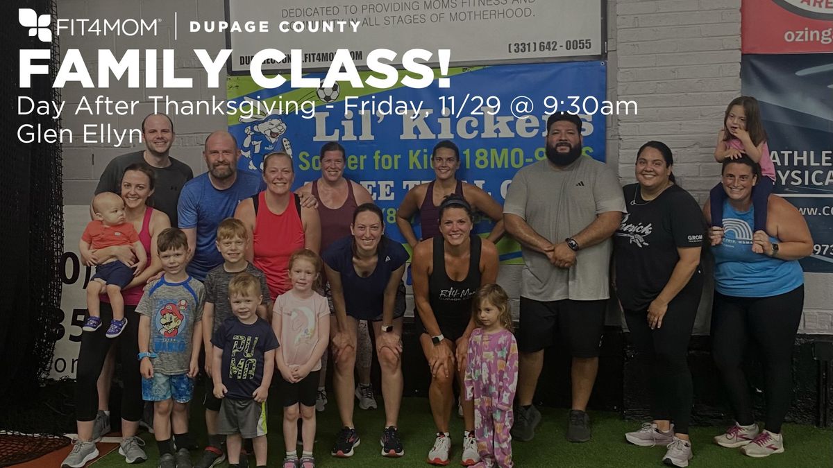 Family Fitness Class on the Day After Thanksgiving