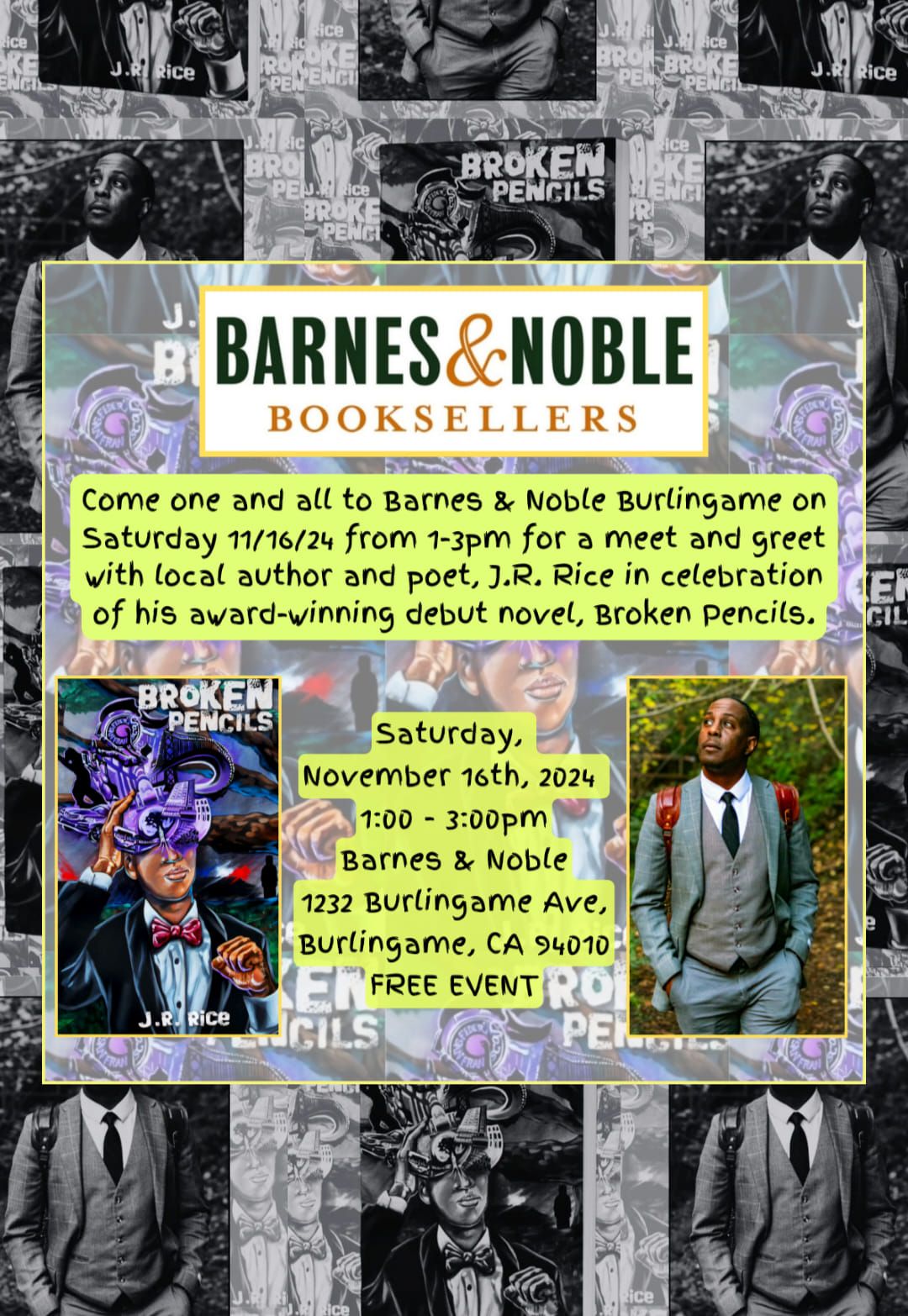 Barnes & Noble Burlingame Presents J.R. Rice