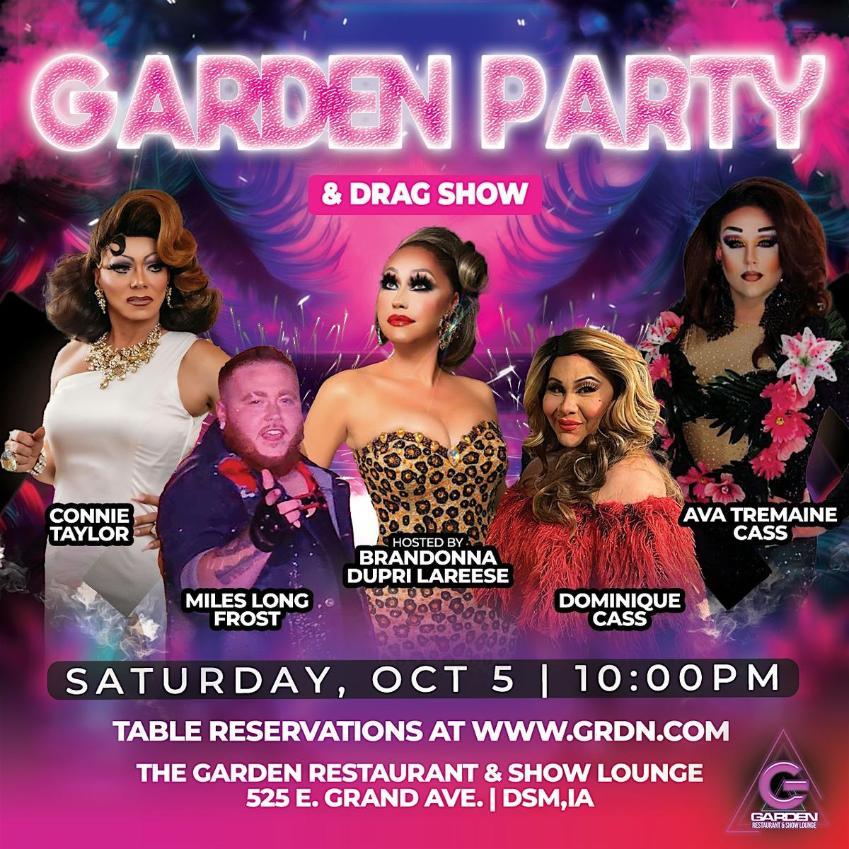 Sat Oct 5 Drag Show - 10pm Table Reservation