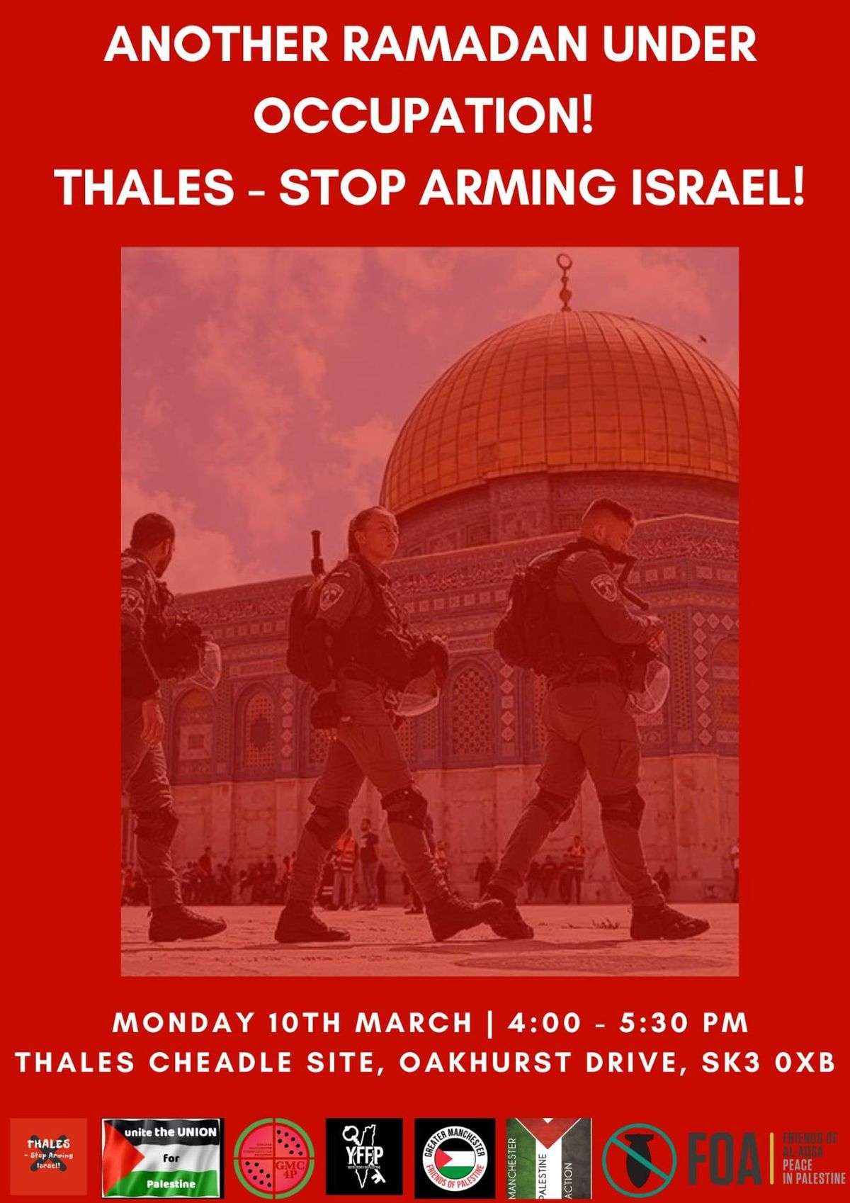 \ud83d\udce2 THALES - STOP ARMING ISRAEL COMMUNITY DEMO: HANDS OFF THE WEST BANK! \ud83d\udce2