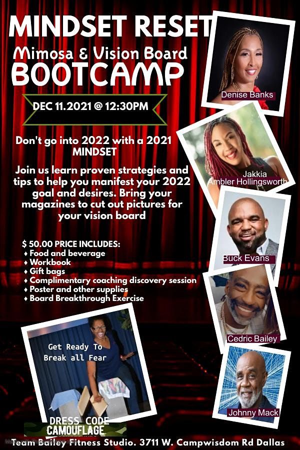 MINDSET RESET MIMOSA VISION BOARD BOOT CAMP Team Bailey Fitness MINDSET RESET MIMOSA VISION BOARD BOOT CAMP Team Bailey Fitness