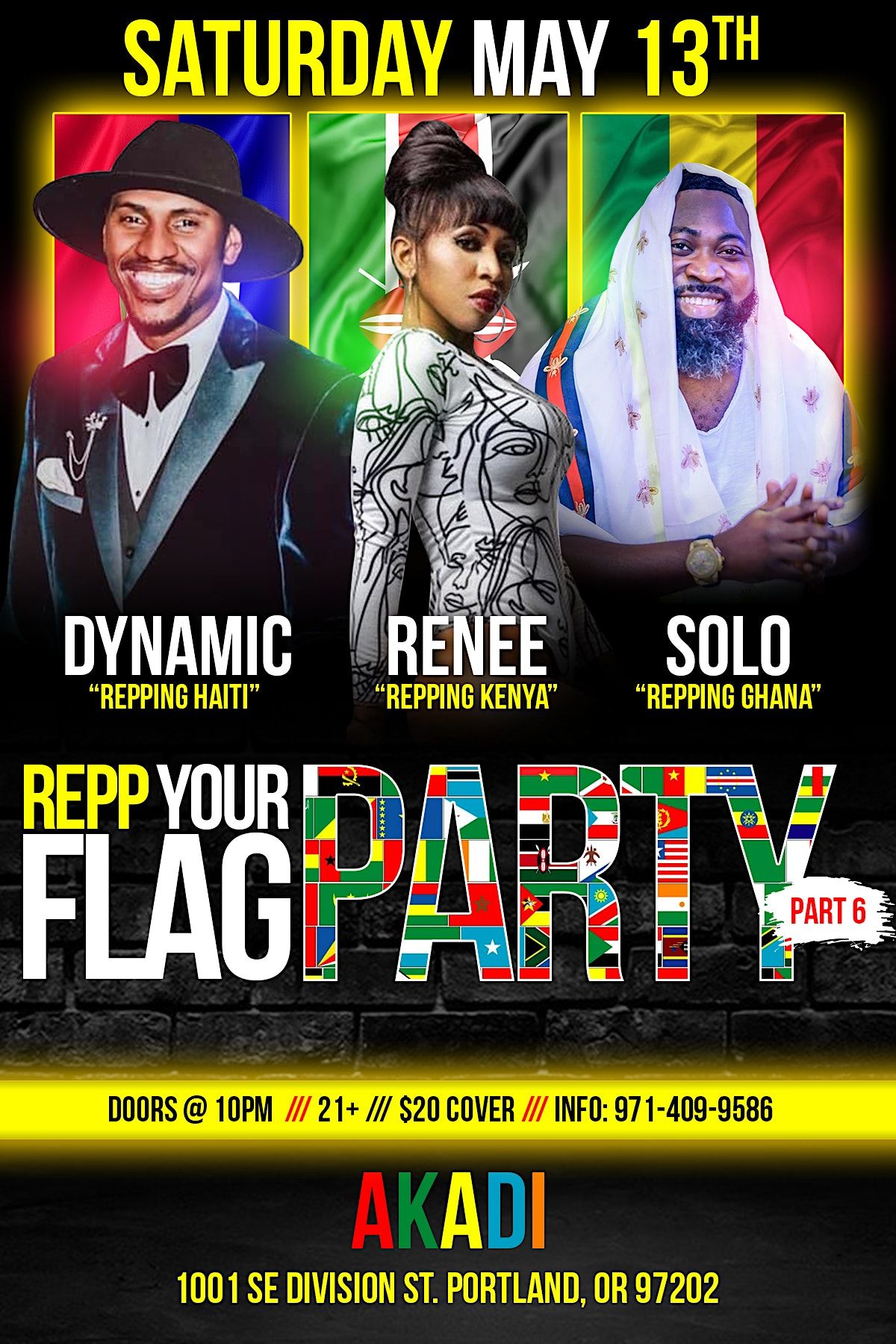 Repp your Flag Party 6, AKADI PDX, Portland, 13 May to 14 May