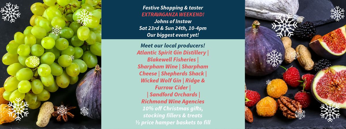 Festive Shopping & Taster Extravaganza Weekend!