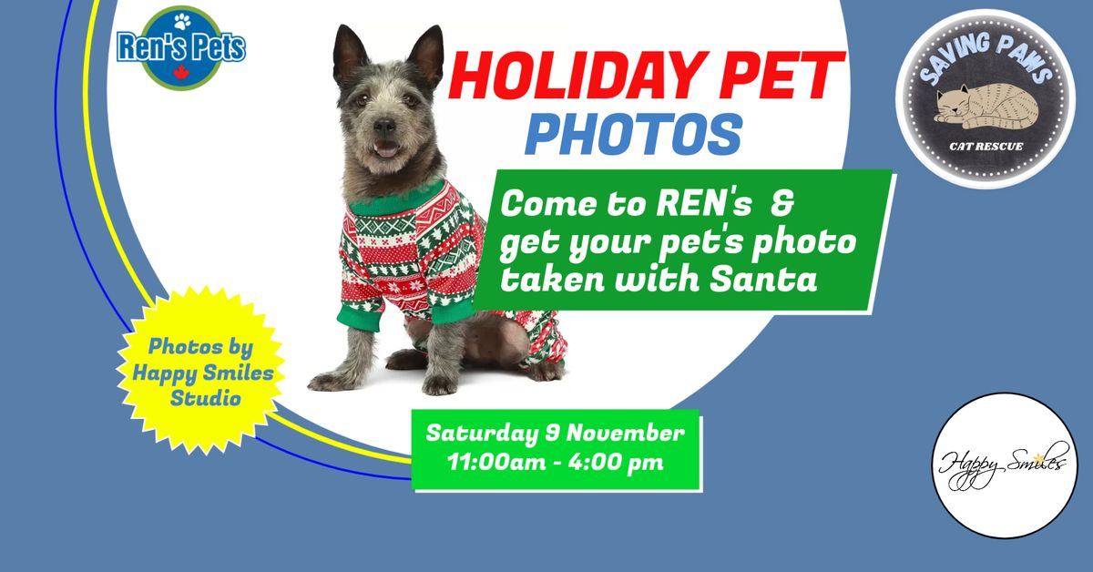 Holiday Pet Photos at Ren's with Happy Smiles Studio