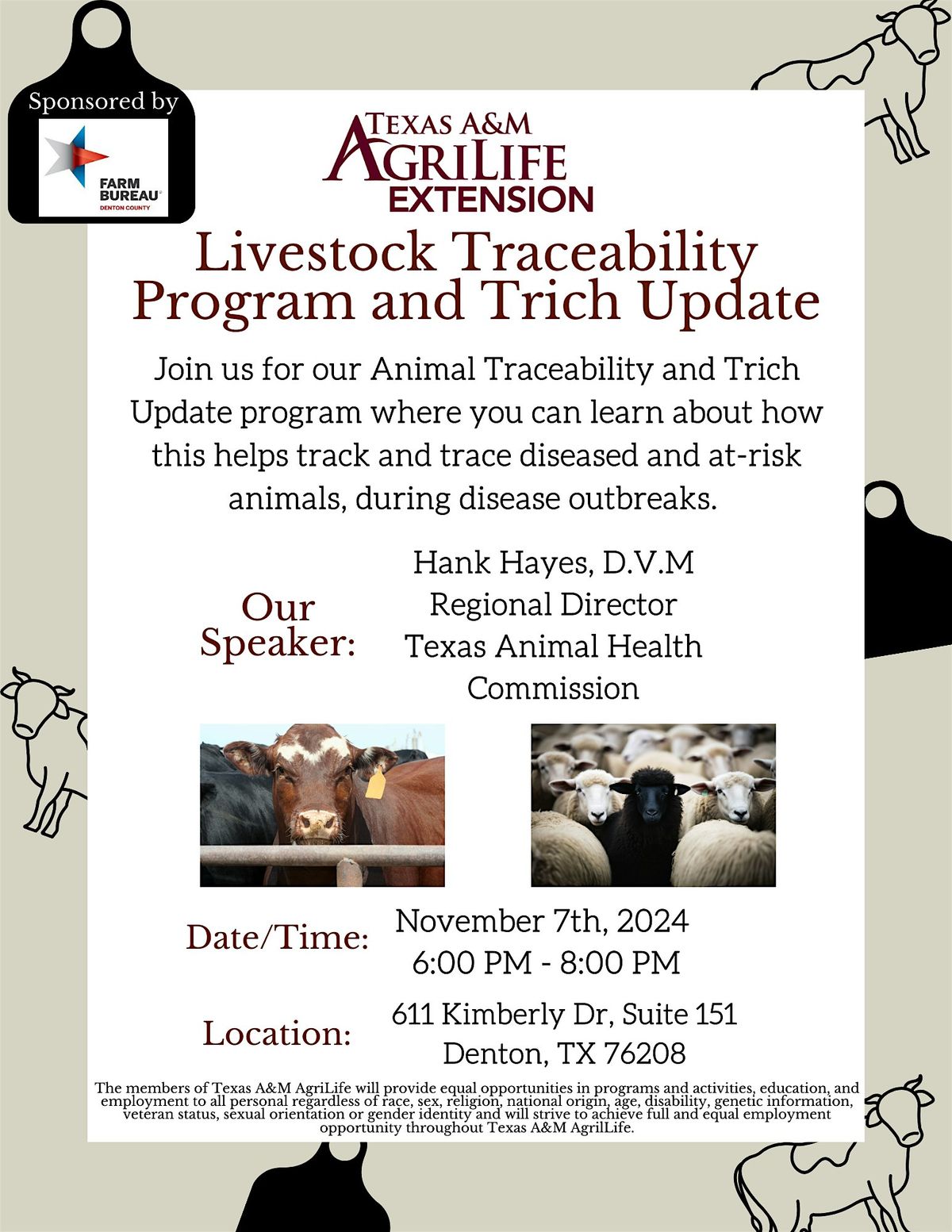 Livestock Traceability Program and Trich Update