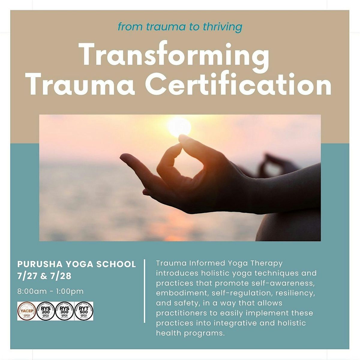 Transforming Trauma: Yoga Certification & Continuing Education