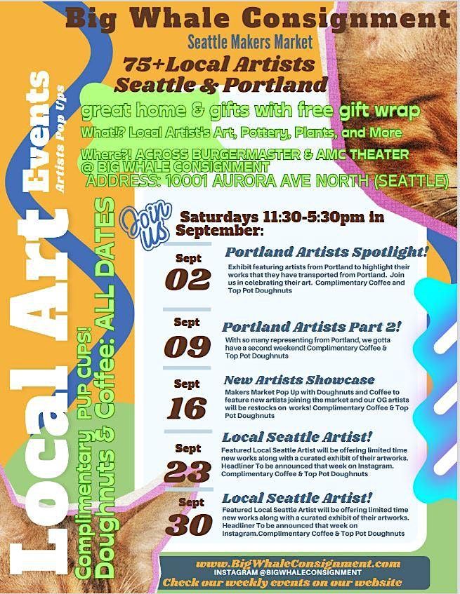 Big Whale Consignment Artist and Makers Market Seattle Event