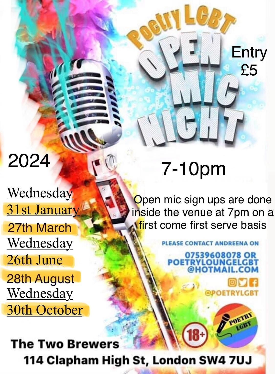 Poetry LGBT Open Mic Night LIVE