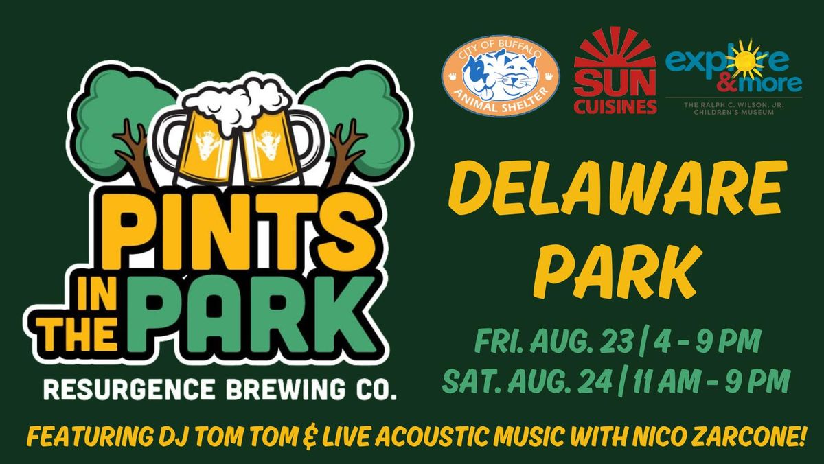 Pints in the Park: Delaware Park with Sun Cuisines & City of Buffalo Animal Shelter