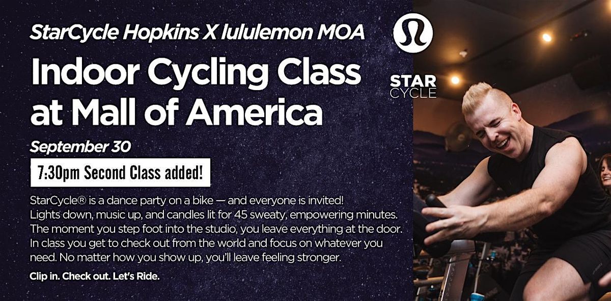 StarCycle Hopkins x lululemon MOA Indoor Cycling Class