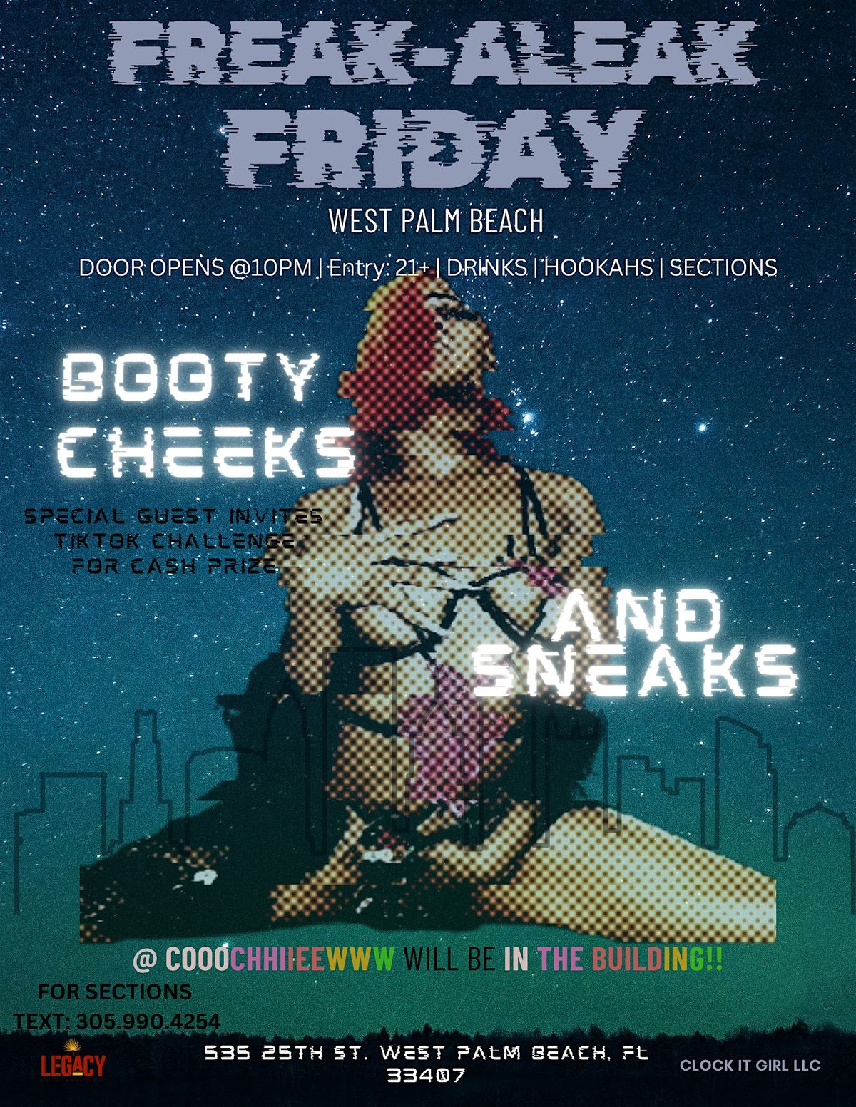 BOOTY CHEEKS & SNEAKS| FREE ALL NIGHT W\/ RSVP | #1 PARTY IN PALM BEACH