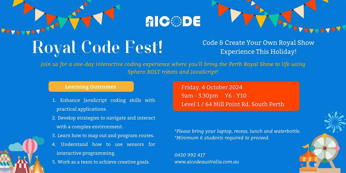 Royal Code Fest! 1-Day Holiday Program (Intermediate Level)!