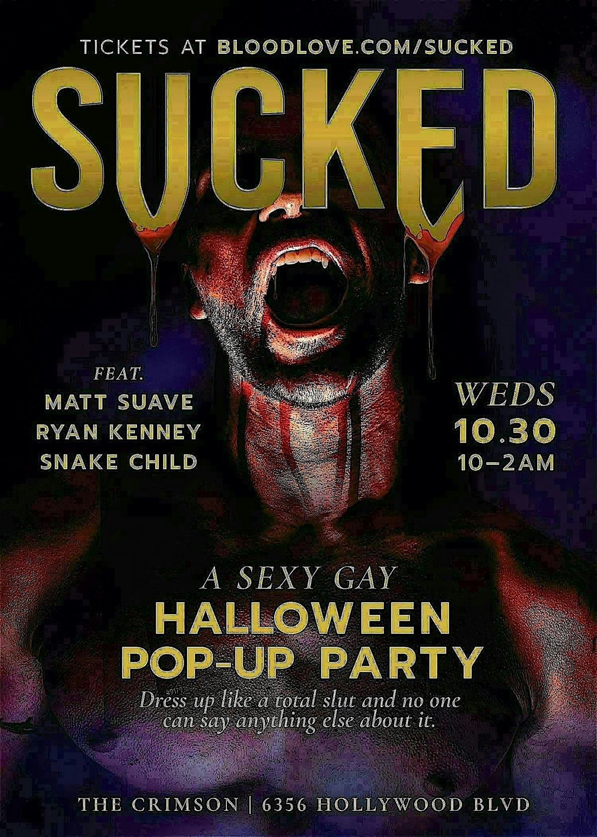 SUCKED (a sexy gay all hallows' eve pop-up party)