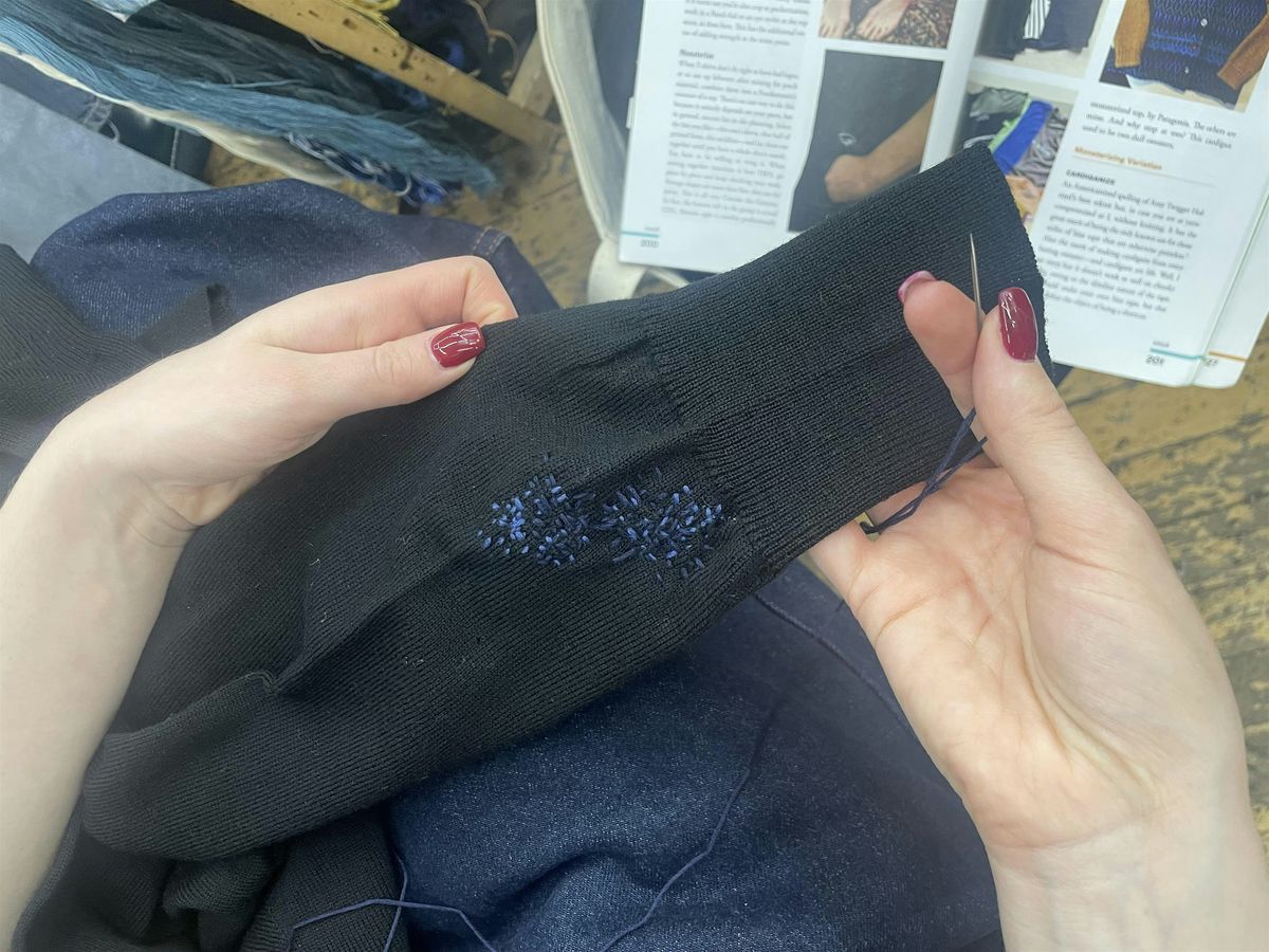 Darn it! Mending club at the Textile Arts Center