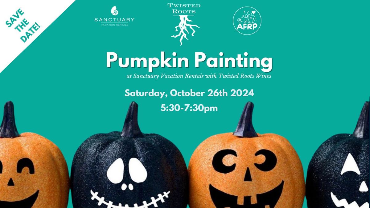 Pumpkin Painting at Sanctuary Vacation Rentals with Twisted Roots Wine