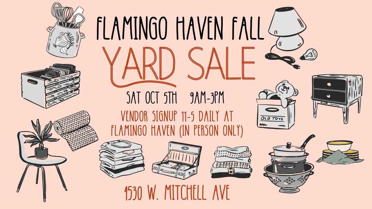 Flamingo Haven Fall Yard Sale