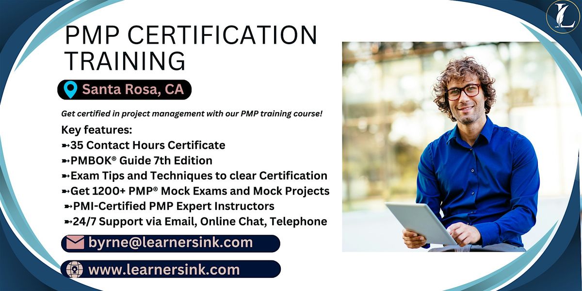 Confirmed 4 Day PMP Bootcamp In Santa Rosa, CA