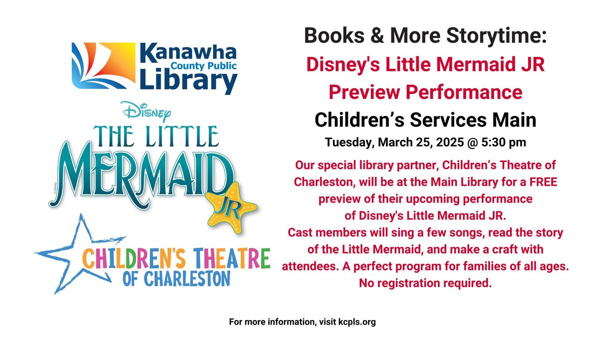 Books & More Storytime: Disney's Little Mermaid JR Preview Performance