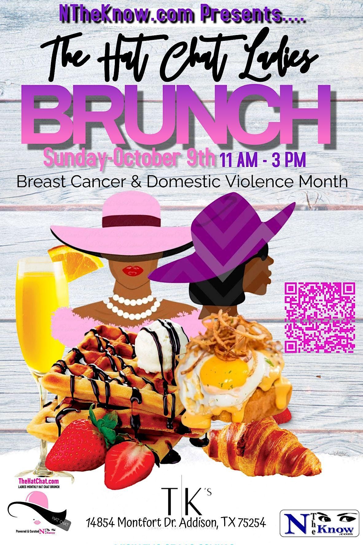 The Hat Chat Ladies Brunch Oct 9 @ TK's in Addison
