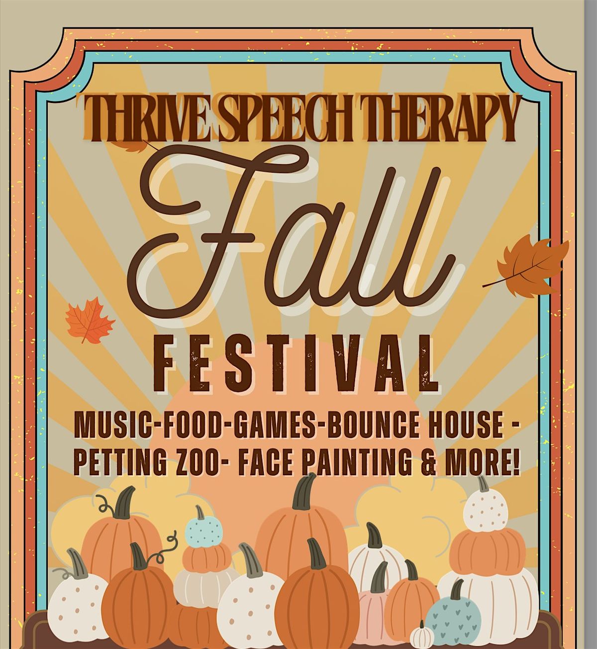 Thrive Speech Therapy Fall Festival