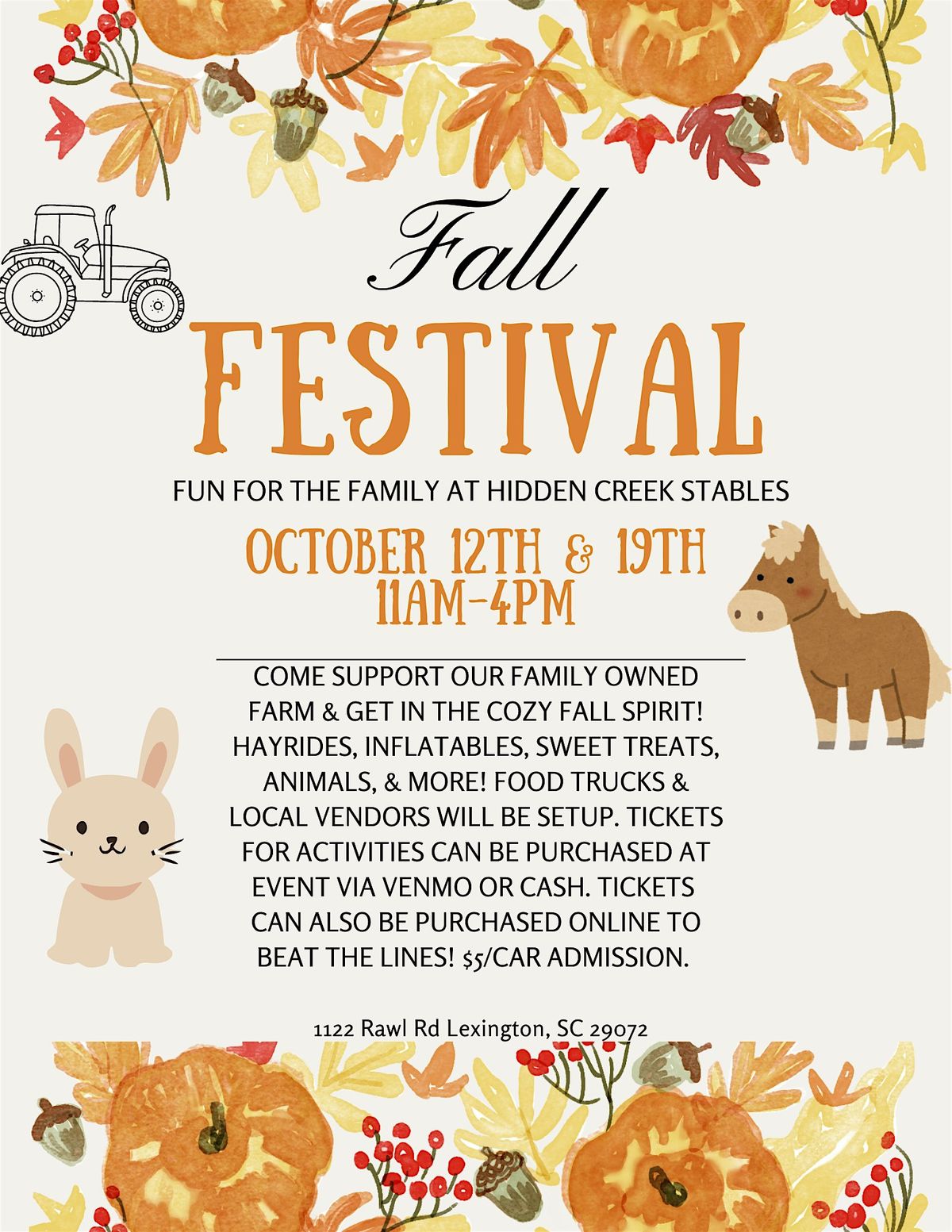 Hidden Creek Stables Fall Festival