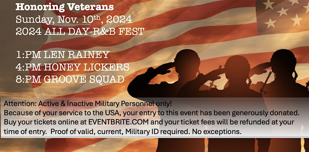 VETERAN'S DAY ALL DAY R&B FEST  EVENT!