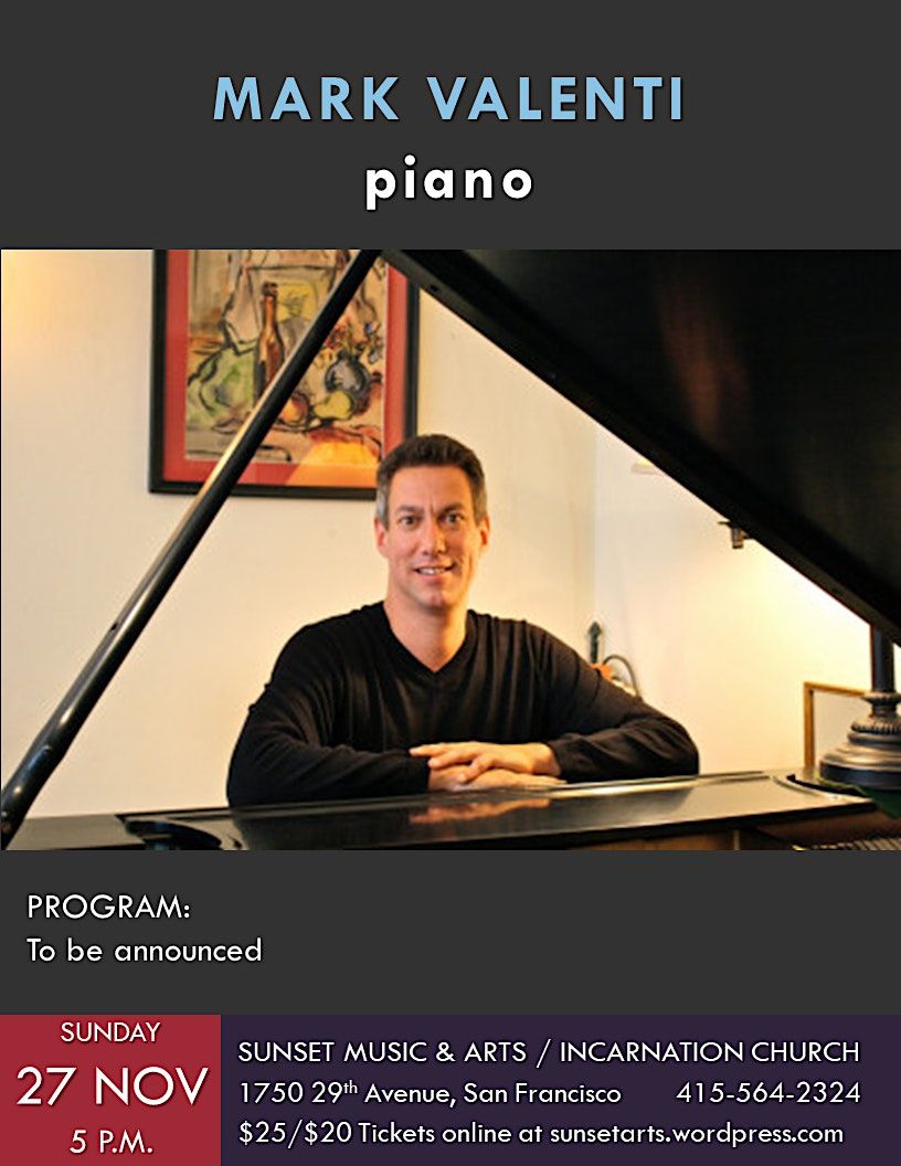 Pianist Mark Valenti in concert