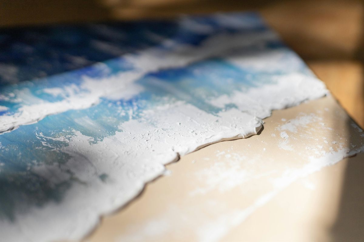 Ocean & Heaven - Malerei mit Texturpaste in Berlin