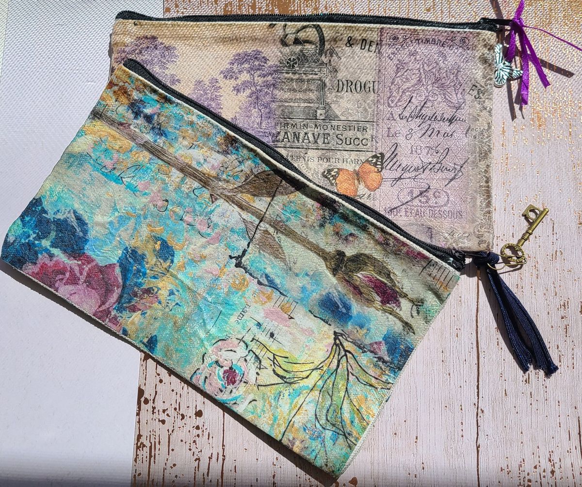 Mother's Day Bags-Decoupage on Textiles