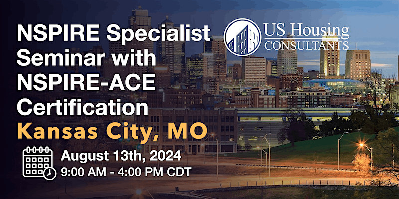 NSPIRE Specialist Seminar w\/ACE Certification  - Kansas City, MO 8\/13\/24