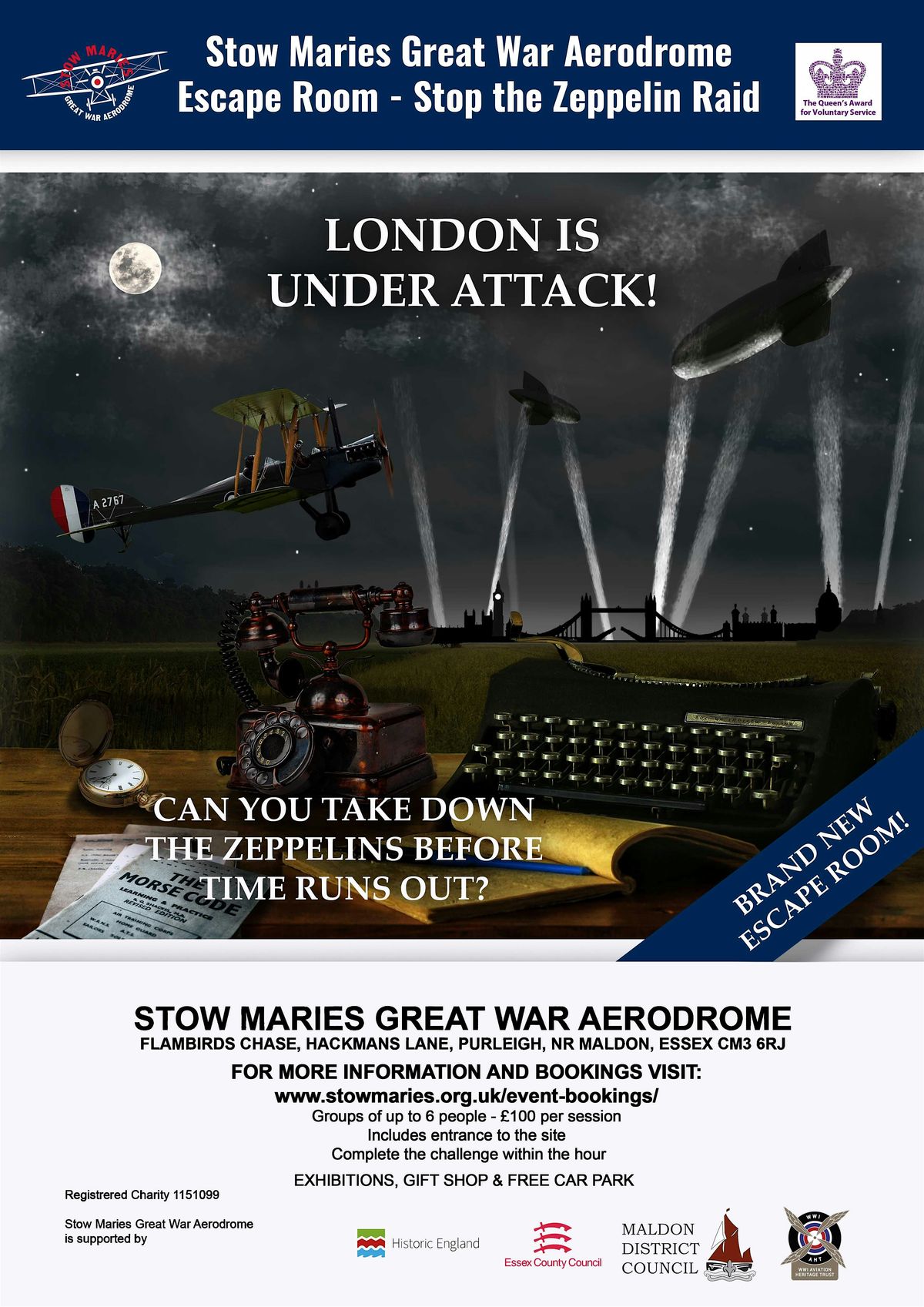 Stow Maries Great War Aerodrome Escape Room Experience 19 Oct