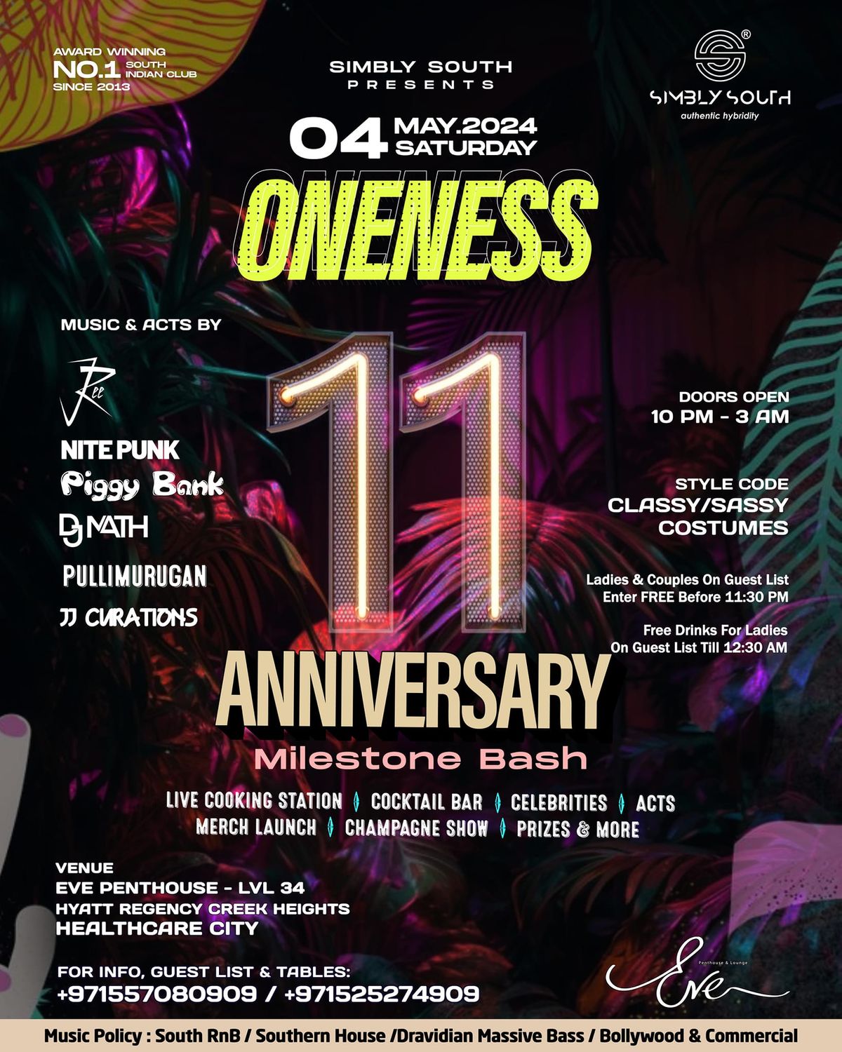 ONENESS 11TH ANNIVERSARY BASH