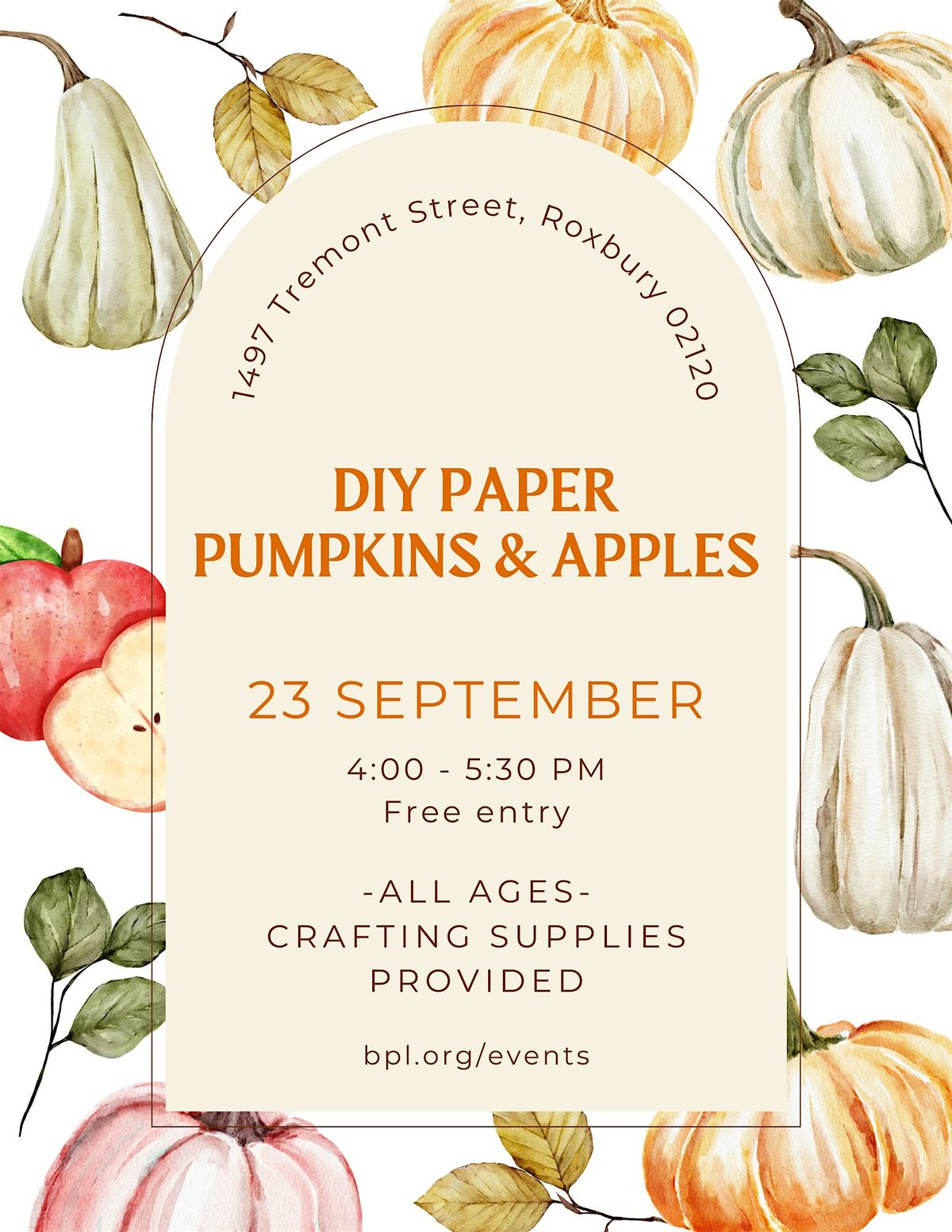 DIY Paper Pumpkins & Apples