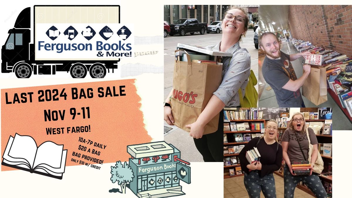 Last Book Bag Sale of 2024: DOWNTOWN FARGO!