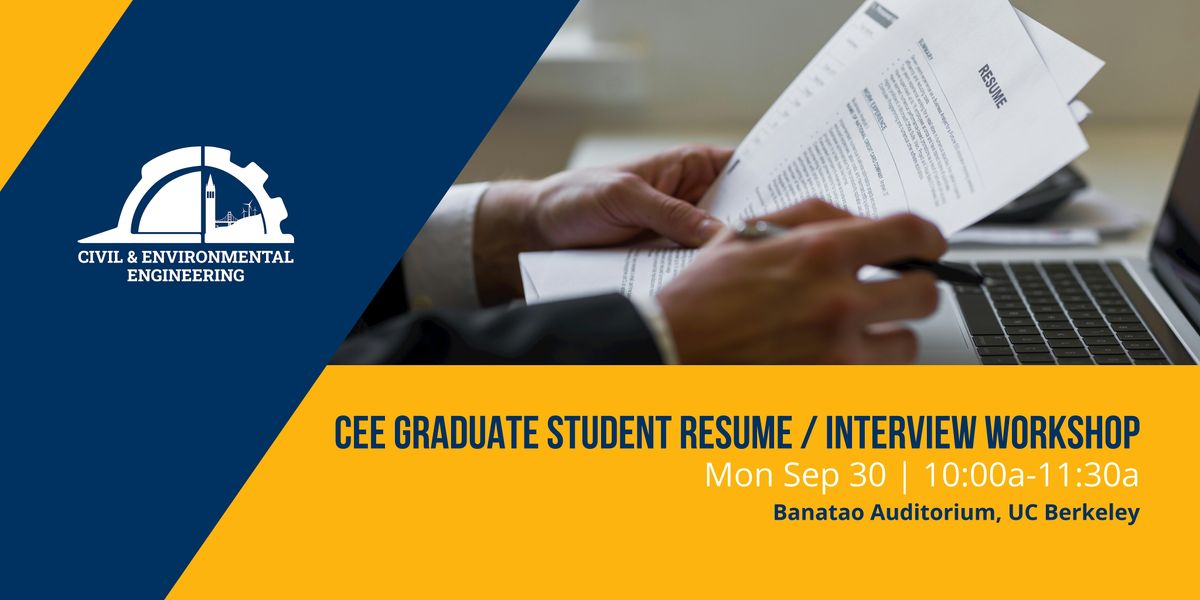 CEE Graduate Student Resume\/Interview Workshop