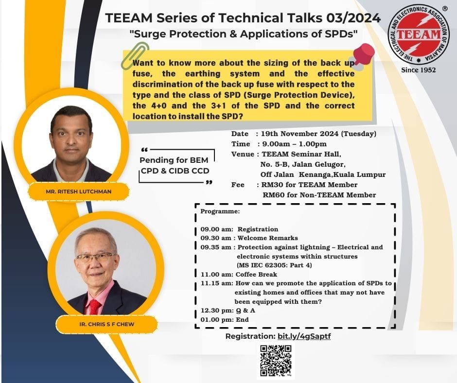 TEEAM Technical Talk on Surge Protection & Applications of SPDs