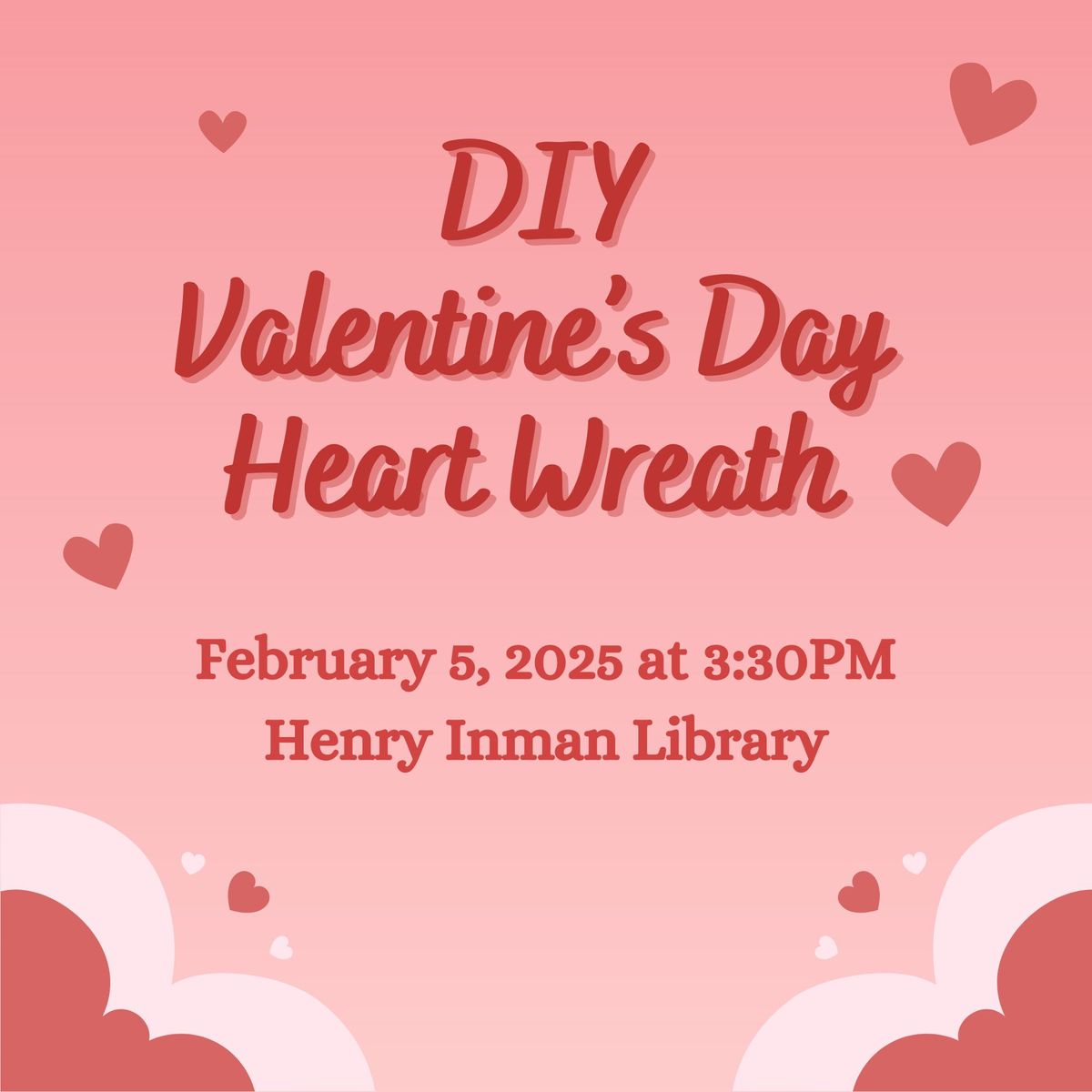 DIY Valentine\u2019s Day Heart Wreath