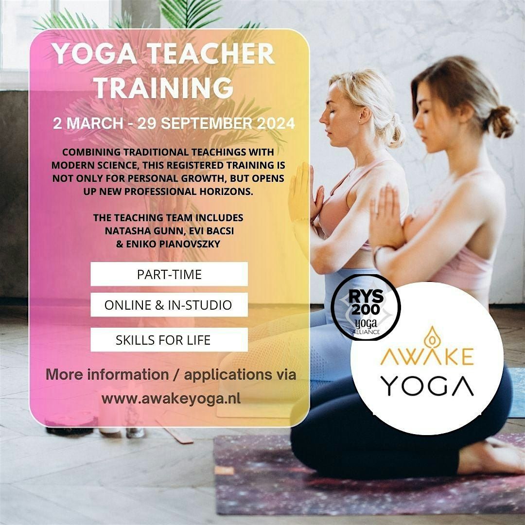 Registered 200-hr Yoga Teacher Training with Awake Yoga (English language)