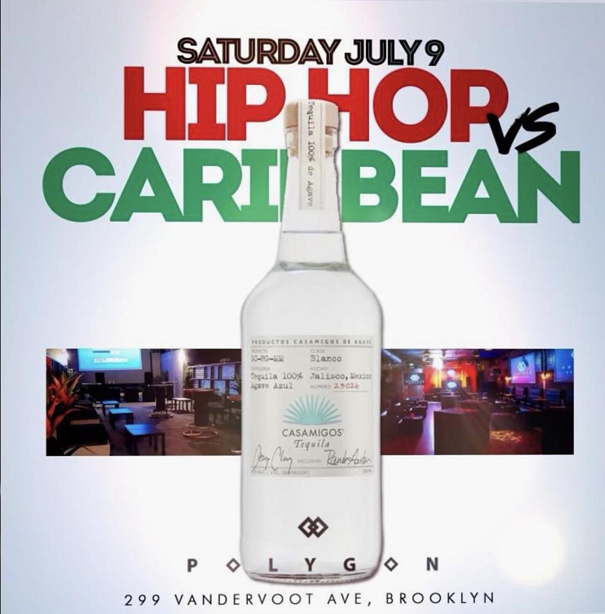 Hip Hop vs Caribbean Rooftop Experience w\/ Casamigos Open Bar, Free Entry