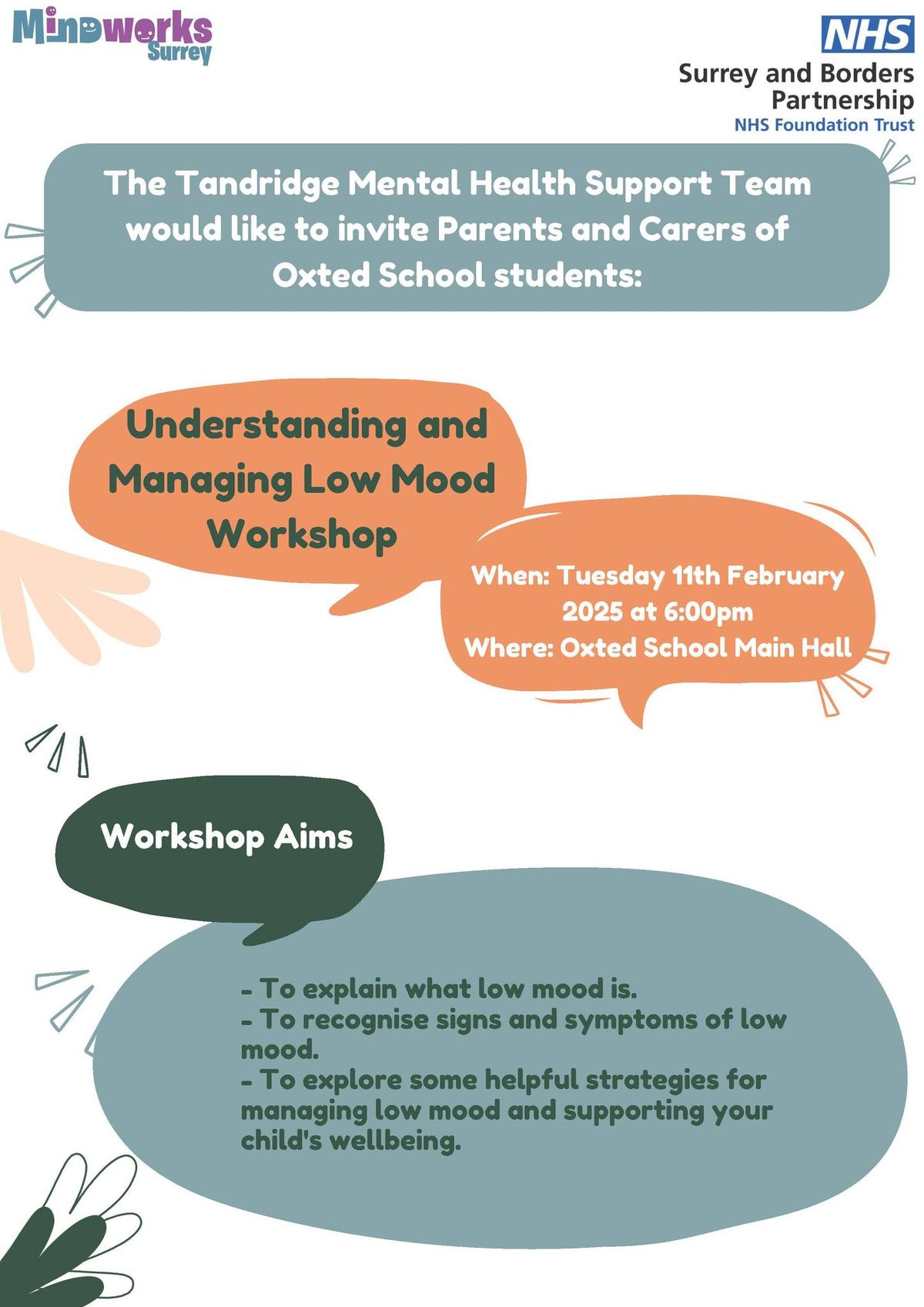 Understanding and Managing Low Mood Workshop