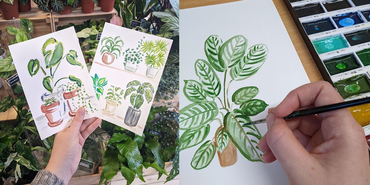Paint Watercolour Plants in a Loose  and Expressive Style