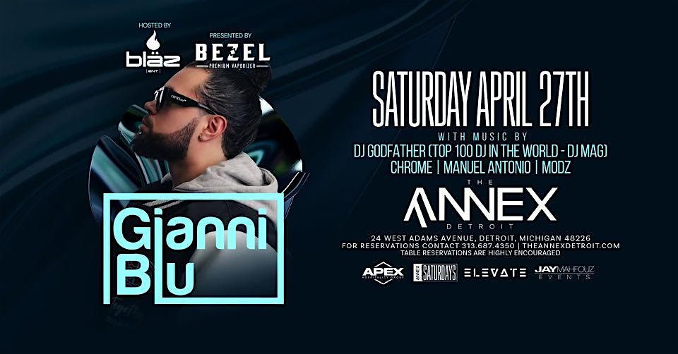 Saturdays at Annex presents Gianni Blu on Saturday, April 27