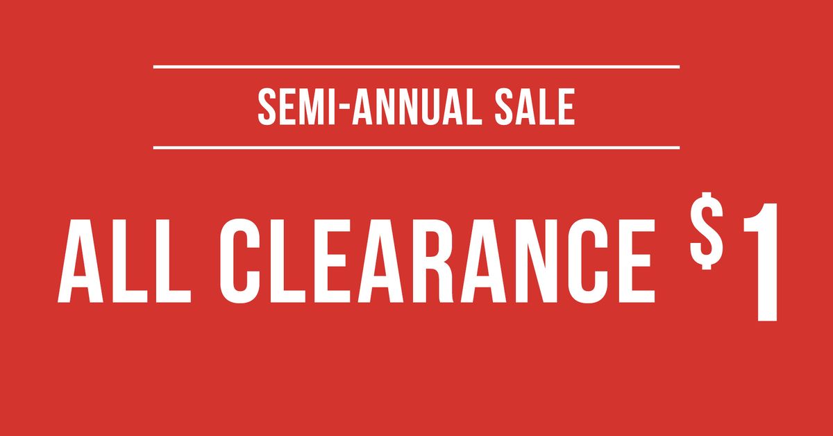 All Clearance $1 Sale in Centerville!