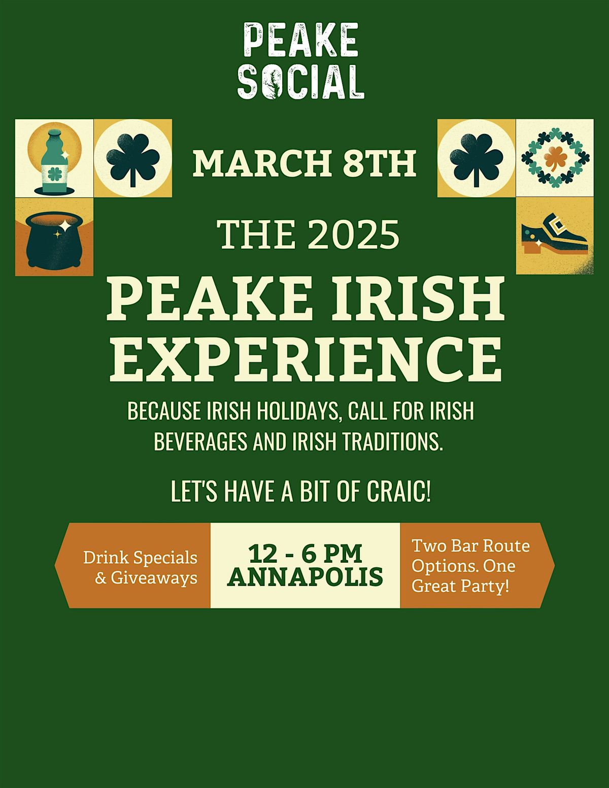 The 3rd Peake Irish Experience for Annapolis St Patrick's Day on 3\/8