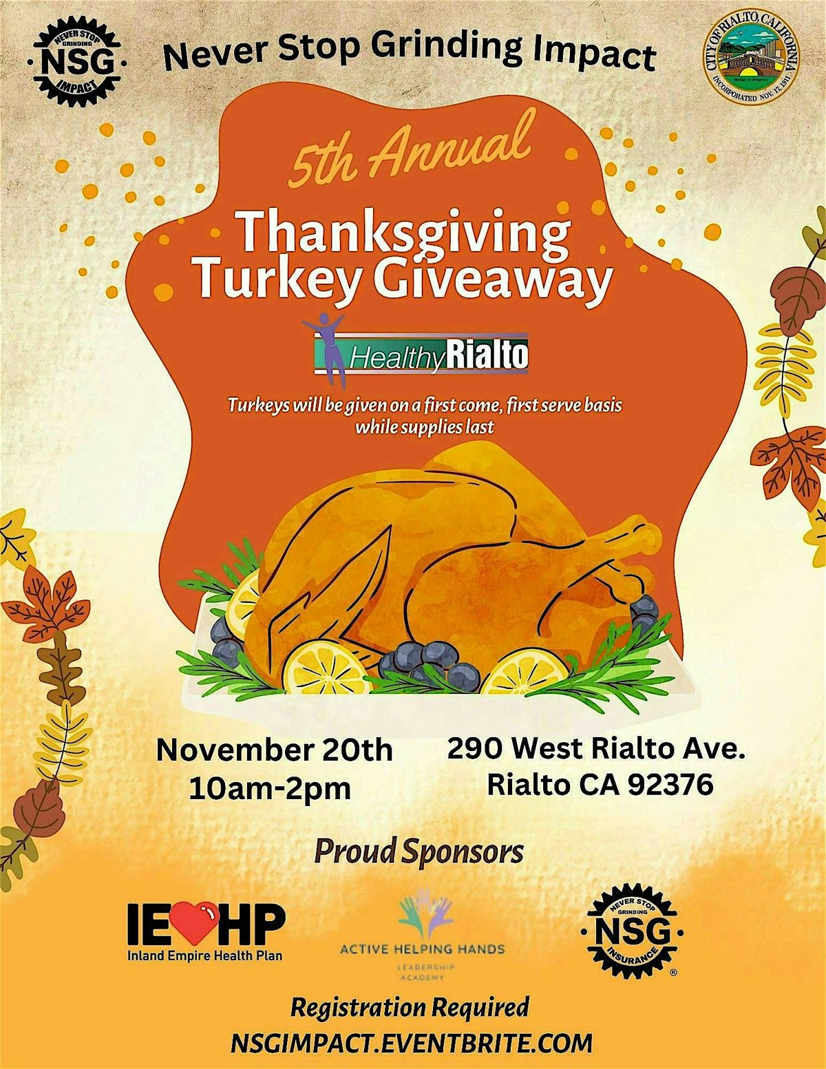 Never Stop Grinding Impact Turkey Giveaway