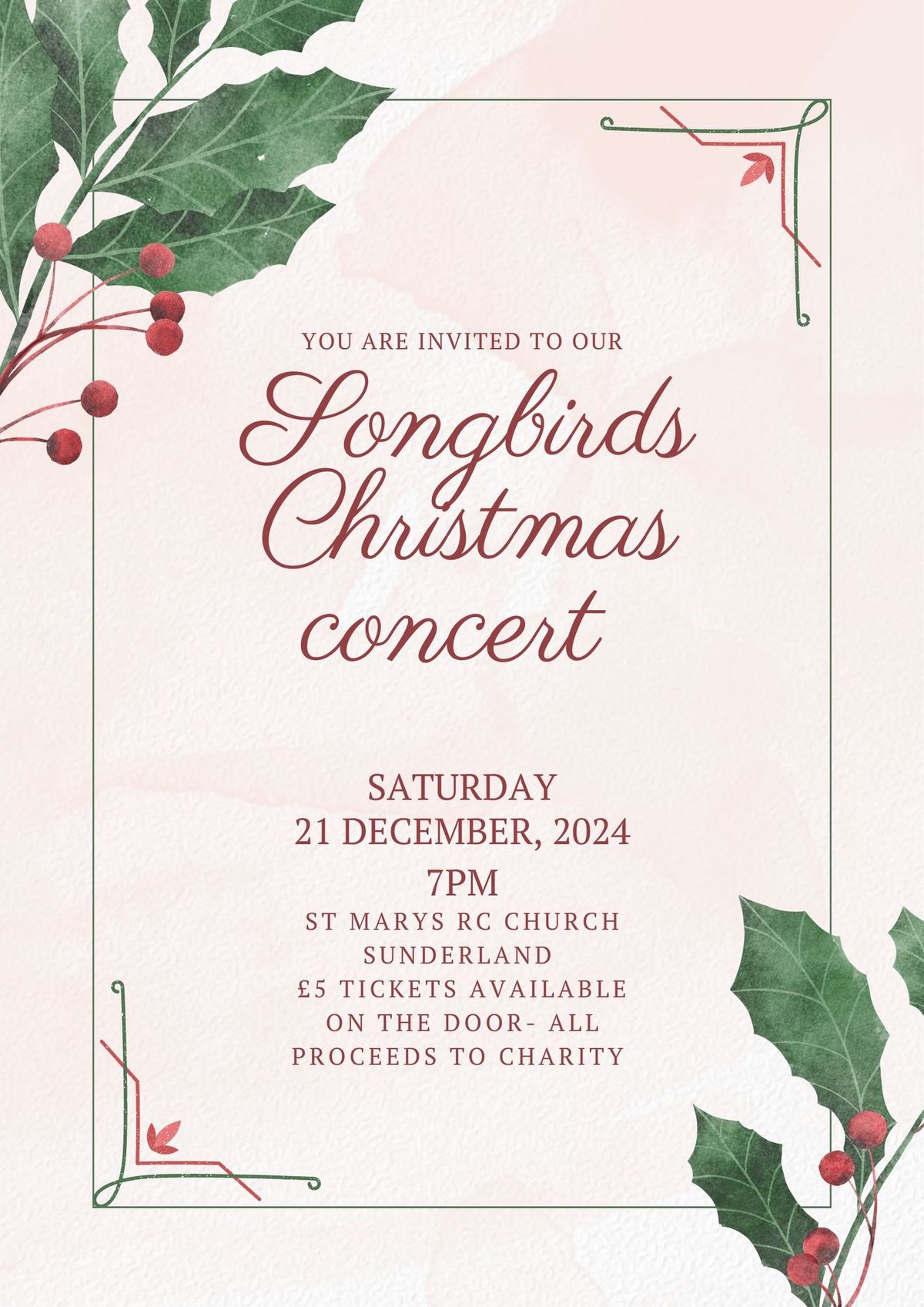 Songbirds Christmas Concert 2024