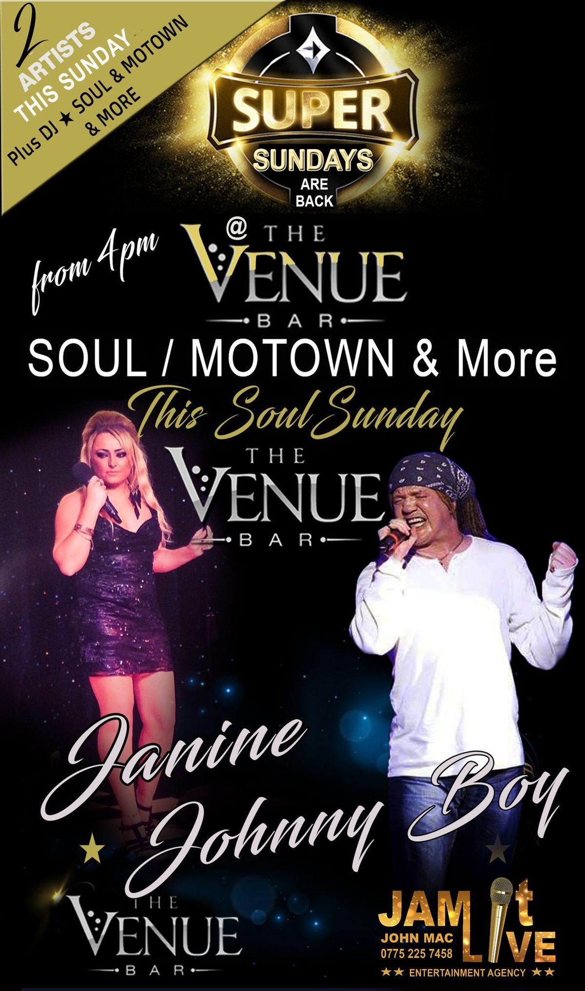 Janine & Johnny Boy Live at Bolton, The Venue Churchgate Sunday 25th May